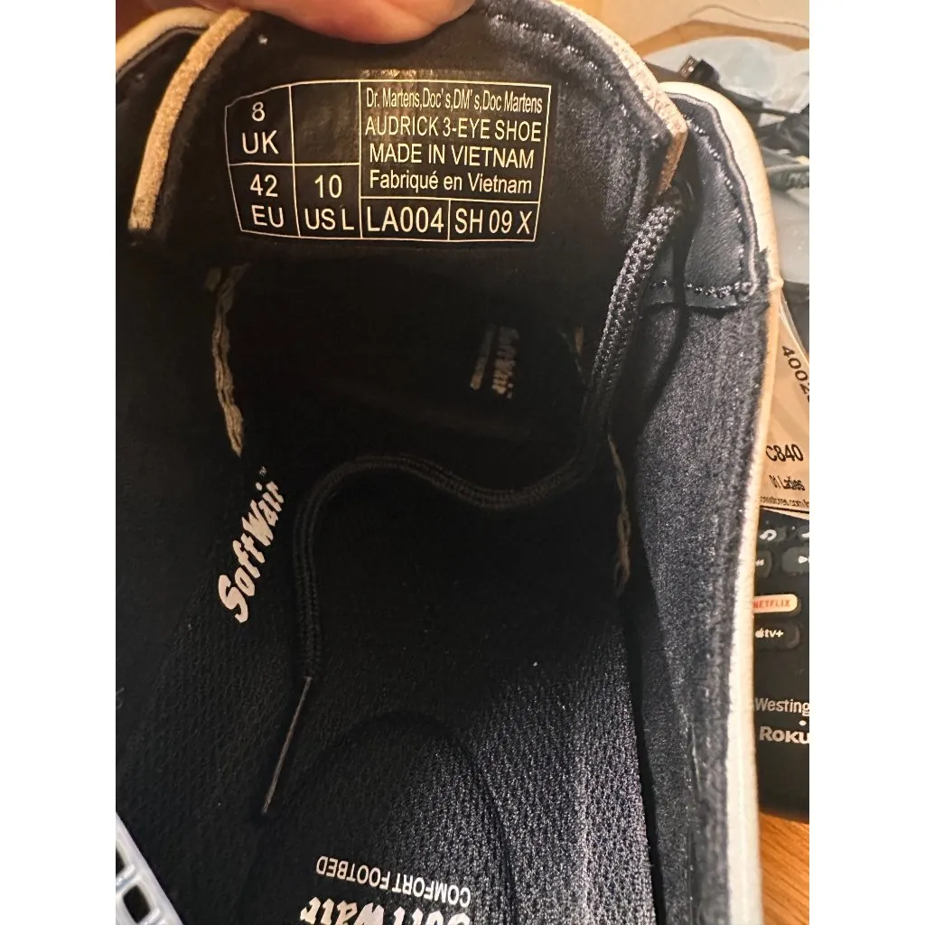 Dr. Martens 10M  Audrick 1461 3-Eye Oxford Shoes Beige Platform Oxford Shoes - Image 5