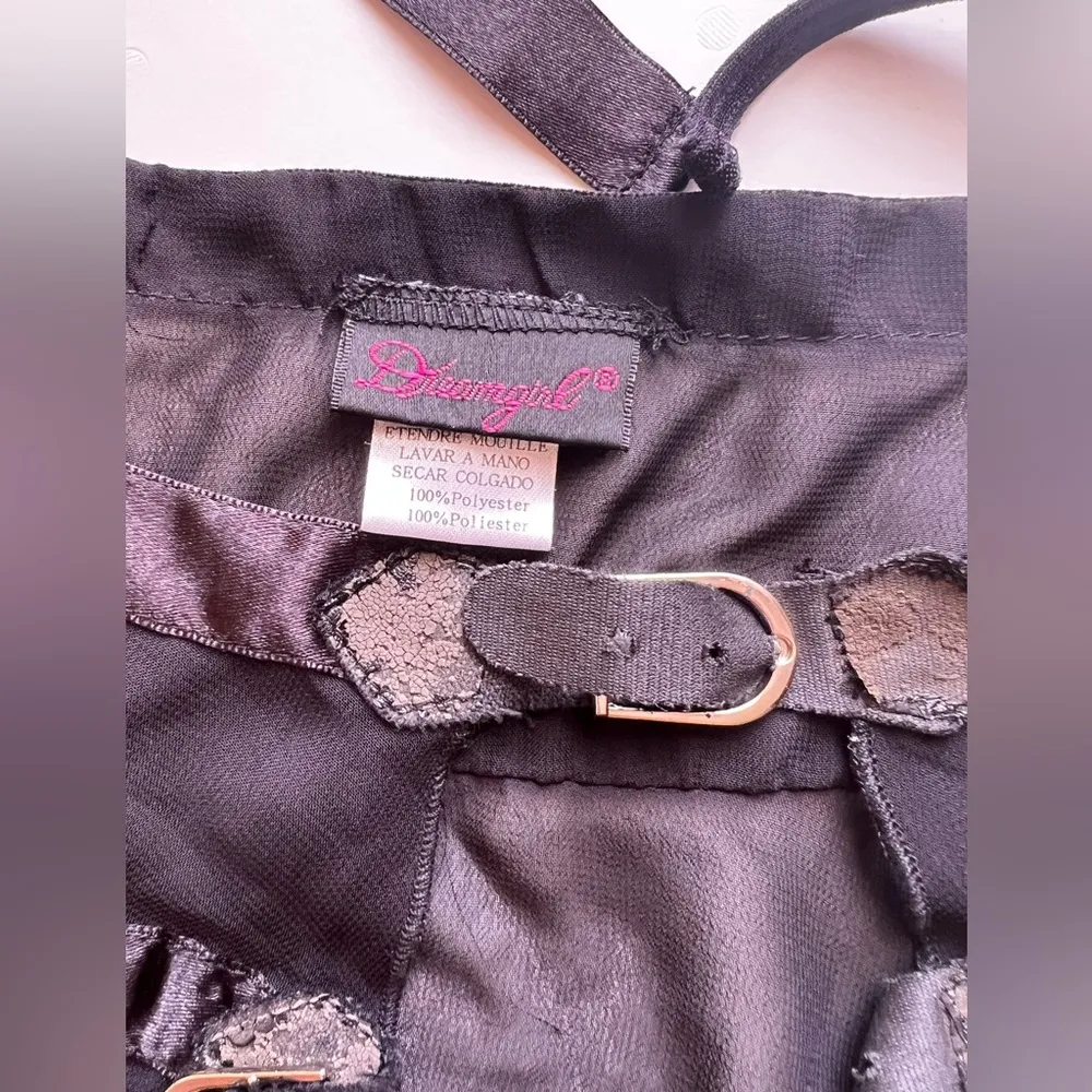 Valentine's Day  Size XL Lingerie Dreamgirl Queen Black/ Red Babydoll 3 Piece - Image 8