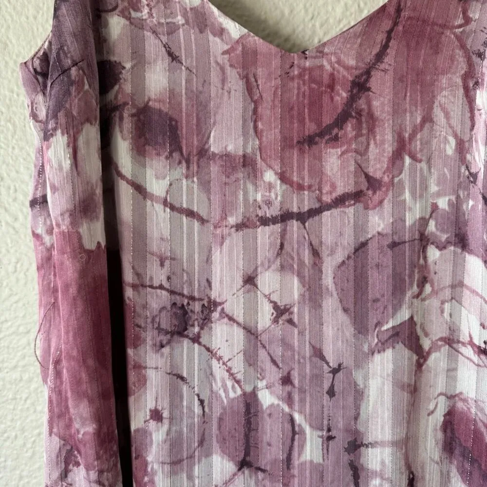 Lulu’s Sparkling Summer Purple Floral Lurex Maxi Dress Size Small - Image 6