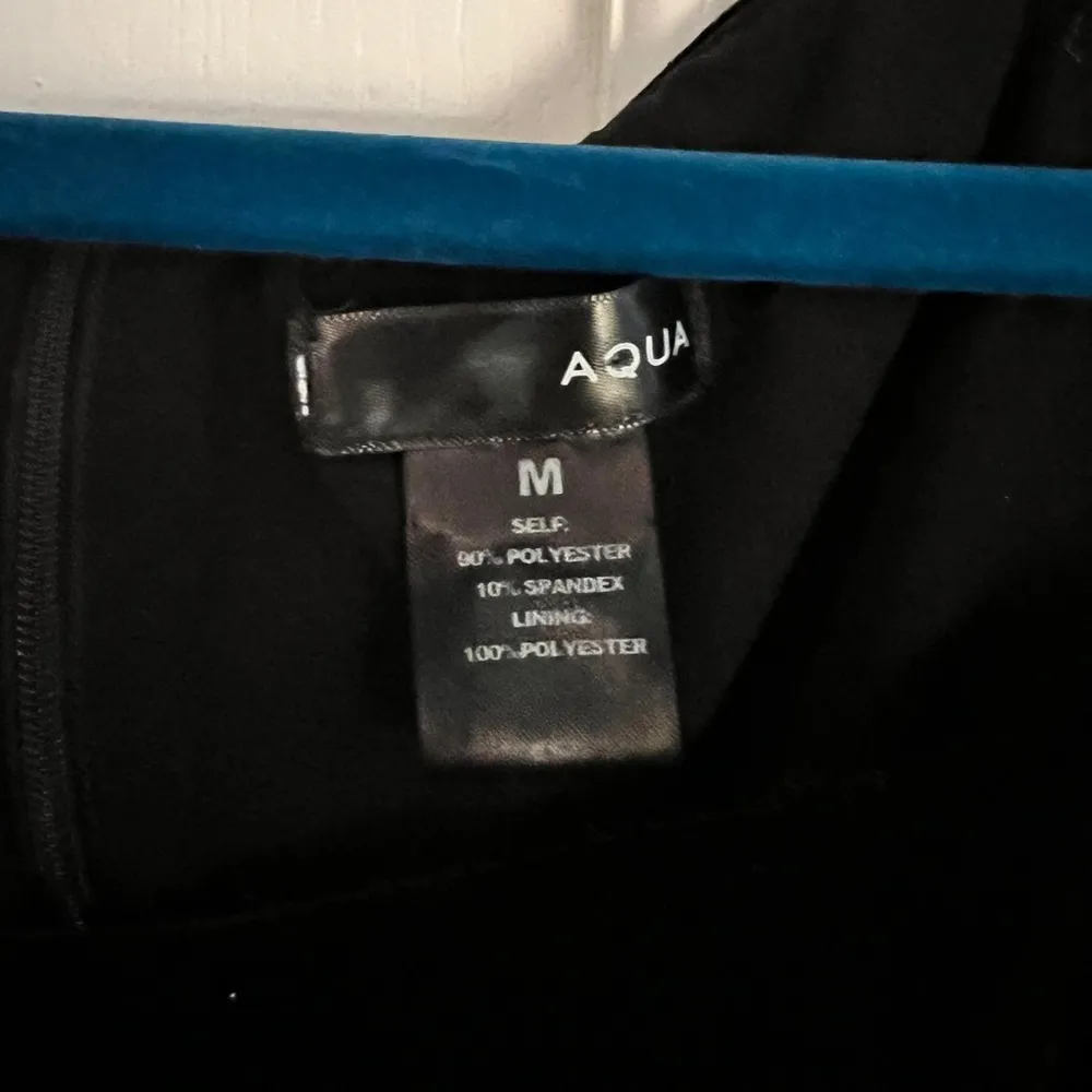 BLOOMINGDALES AQUA M Long-Sleeved Black Velvet Romper - Image 4