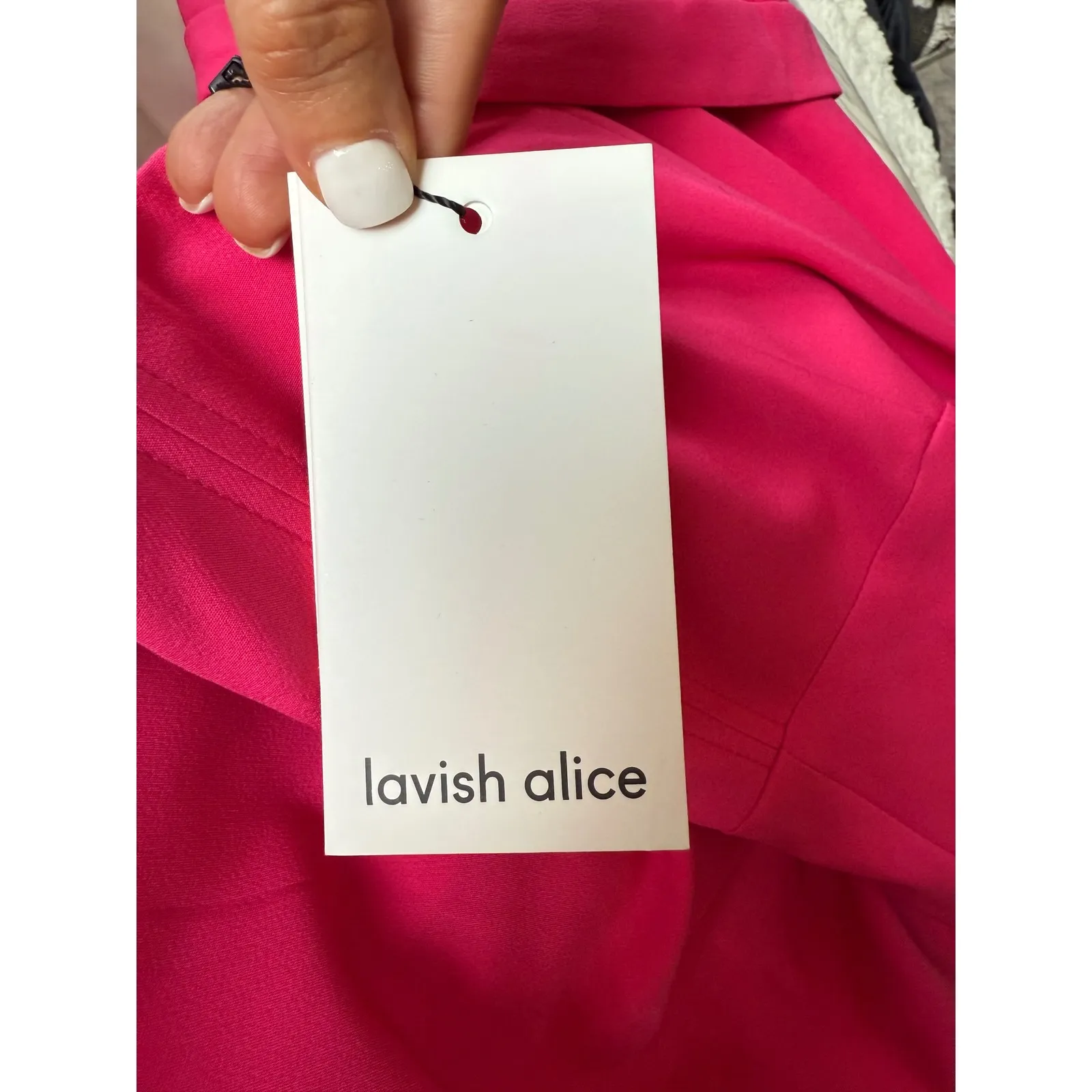 NWT Lavish Alice Strapless Cowl‎ Corset Midi Dress Pink Sz 4 $180 - Image 4