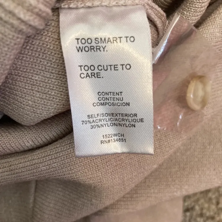 New 99$ WAYF Romper Sand Beige Knit Long-Sleeve Buttoned Collared | M - Image 7