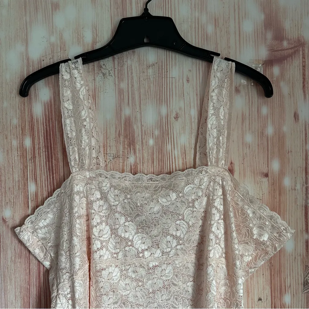 Angel Love By Breezies Baby Pink Lace Camisole tank Top Size 1X - Image 8