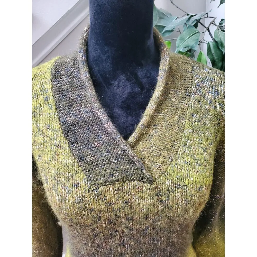 Coldwater Creek Women Polyester V-Neck Long Sleeve Pullover Knit Sweater Size L - Image 2