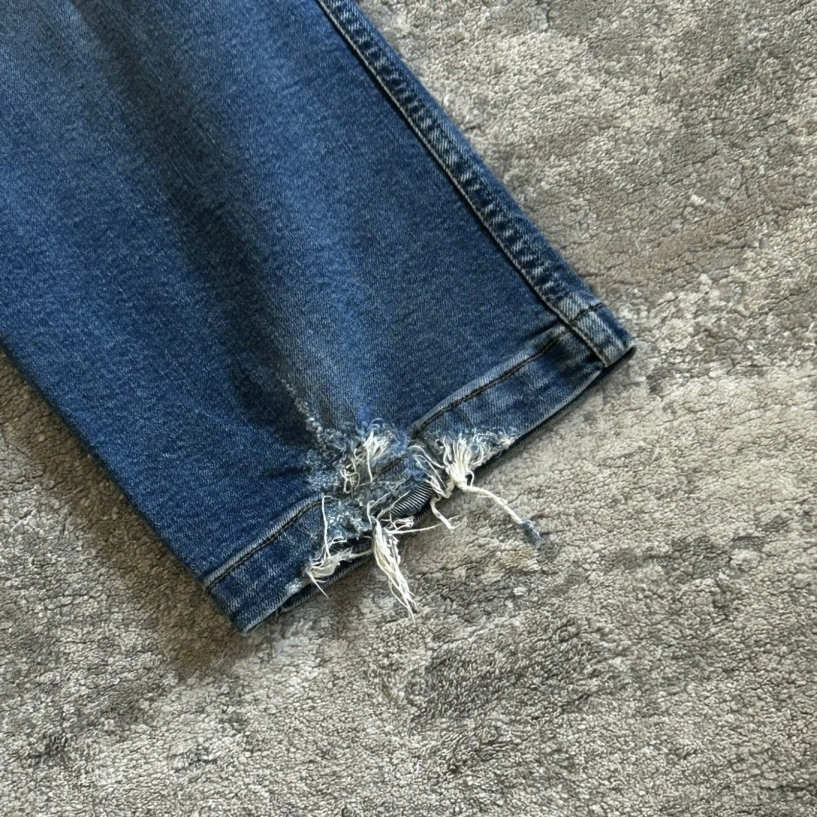 Boyish Jeans Womens 31 Blue Denim Carter High Rise Distressed Ankles - Image 7