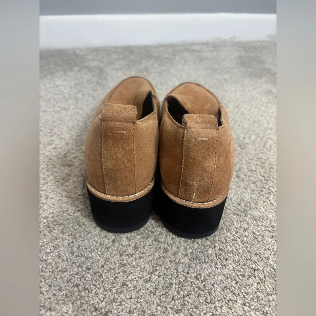 Eileen Fisher Suede Ells Platform Loafer Cognac Size 8 neutral business casual - Image 7