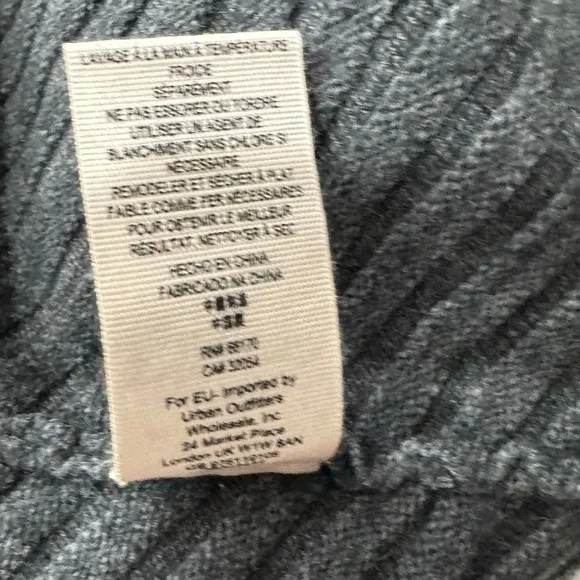 Free People Love and Harmony Gray Ribbed Knit Sweater Size S‎ - Image 9