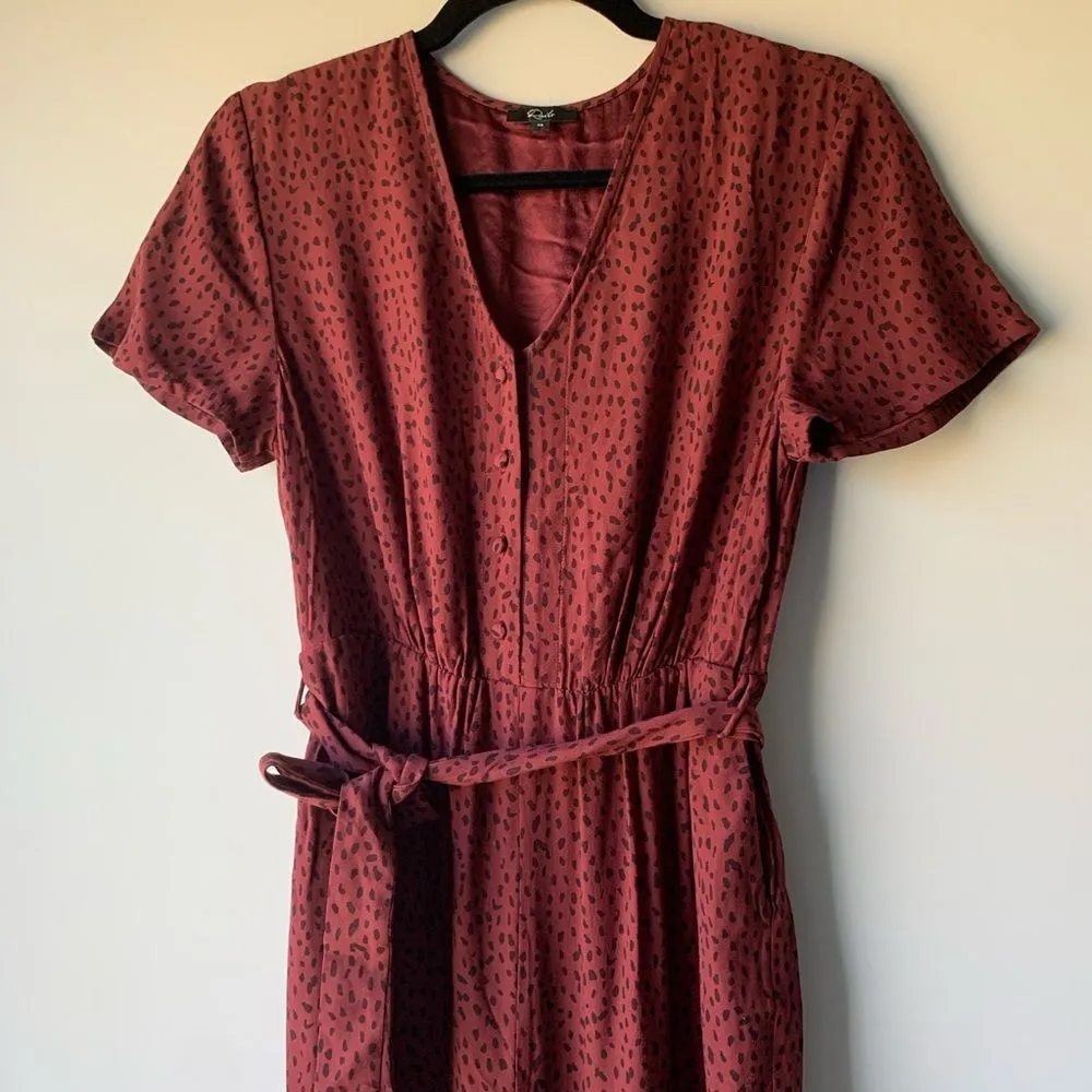 Rails polka dot cheetah print jet rust‎ jumpsuit XS - Image 6