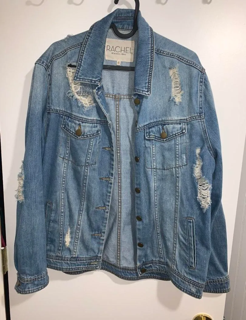 Rachel Roy Distressed Jean Jacket - Image 2