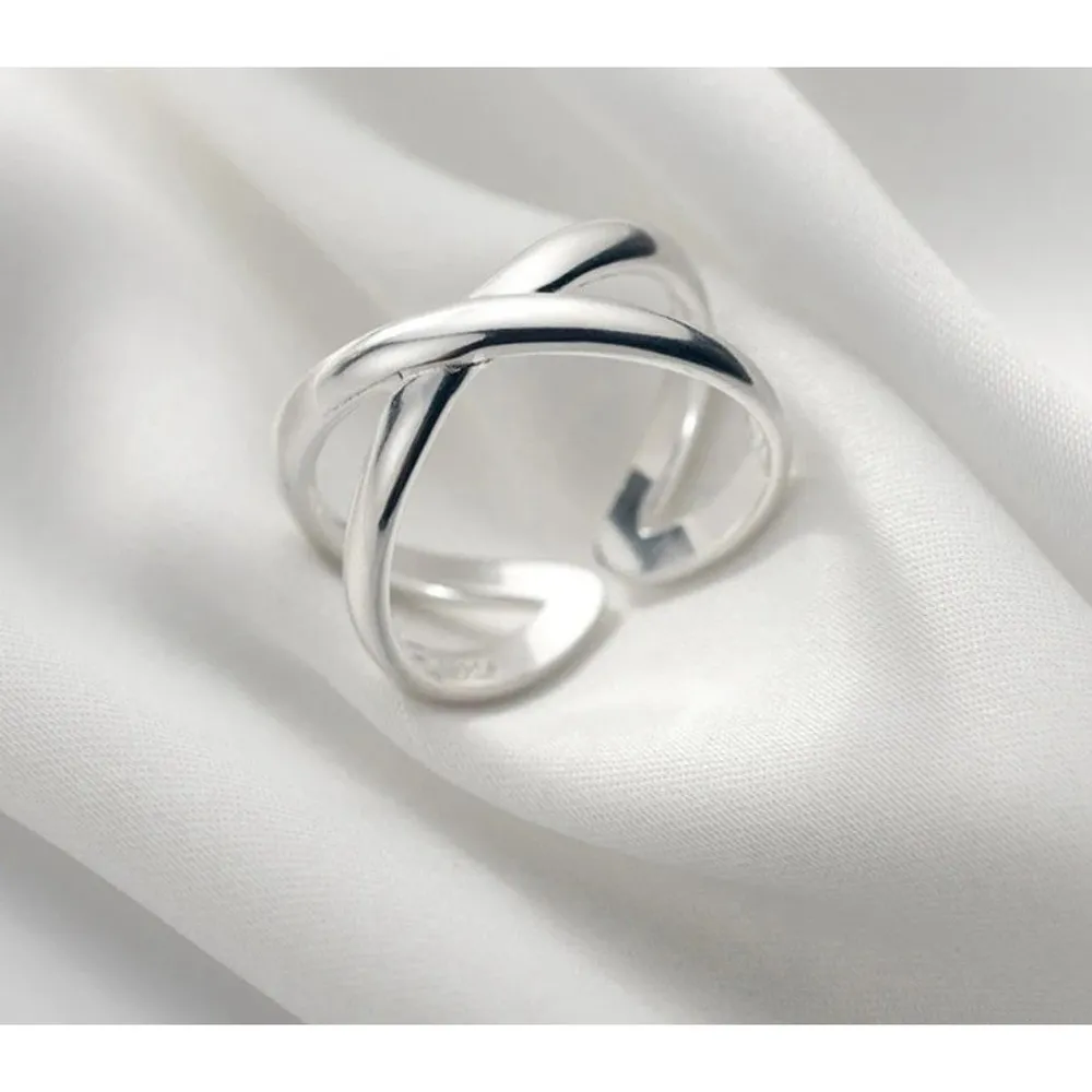 NEW Solid Unisex 925 Sterling Silver Cross Ring, Adjustable‎ - Image 5
