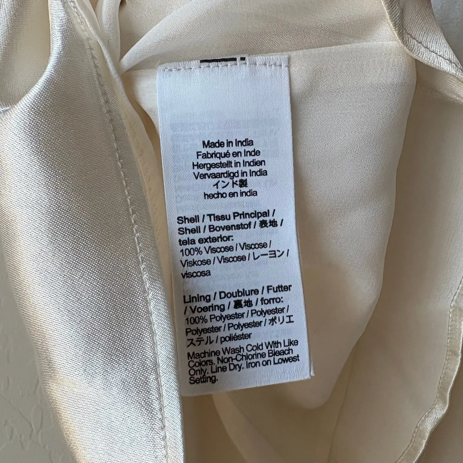 NEW J.‎ Crew Collection Halter Top Rosette Crepe Ivory Satin Blouse Size Small - Image 8