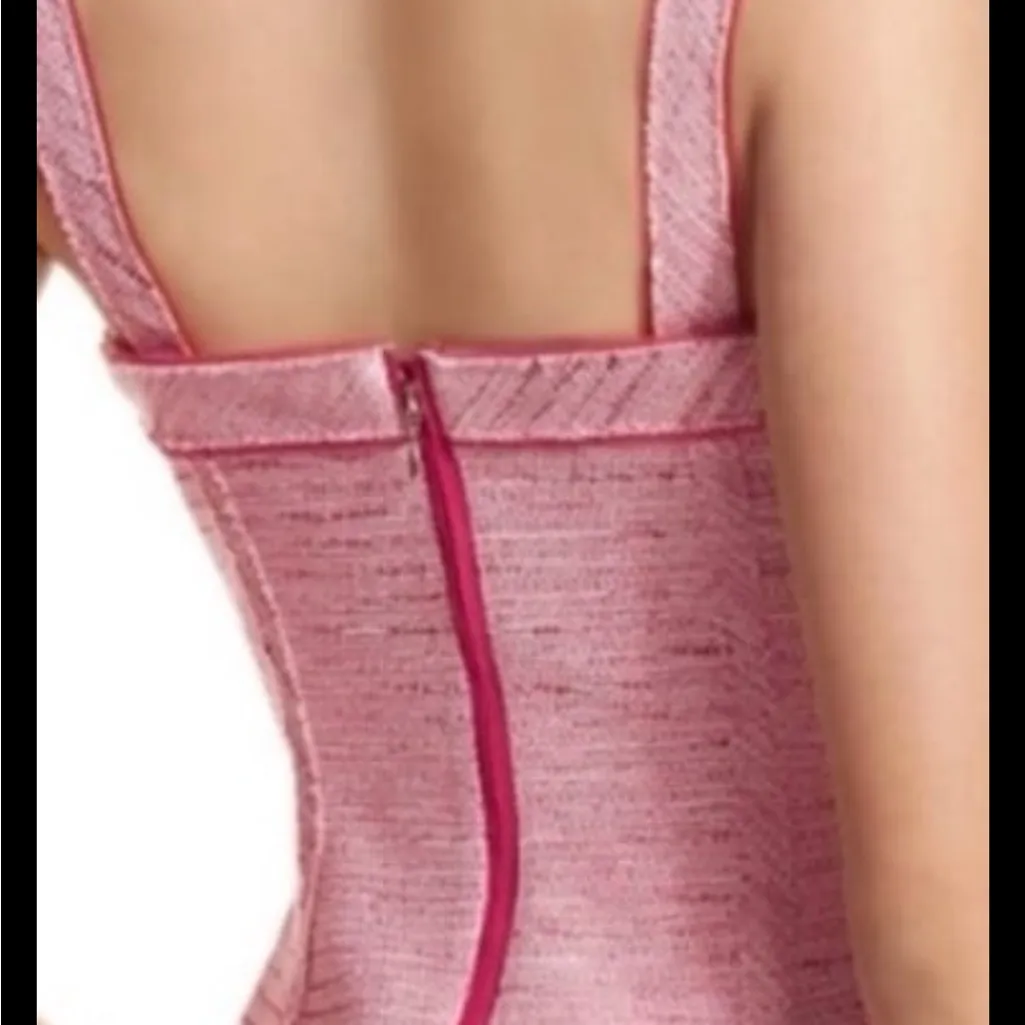 White House Black Market Tweed Pink Bustier. Size 12 - Image 3