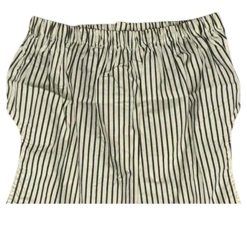 NWT Weworewhat Cropped Sleeveless Popover Shirt Small Antique White Grey Stripe - Image 6