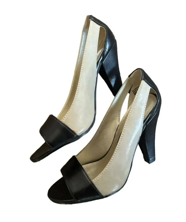 Women's Ellemenno High Heels Shoes Black Beige Size 6 Sku 2681 - Image 3