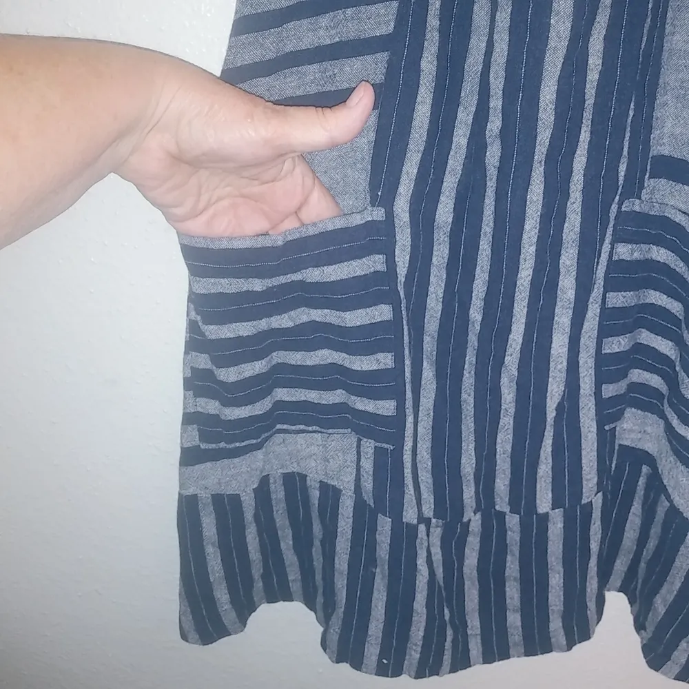 Old Navy S Baja Serape Summer Cotton Pocketed Halter Mini Dress - Image 2