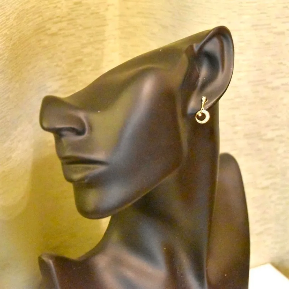 Small Celestial Moon Studs Gold - Image 2