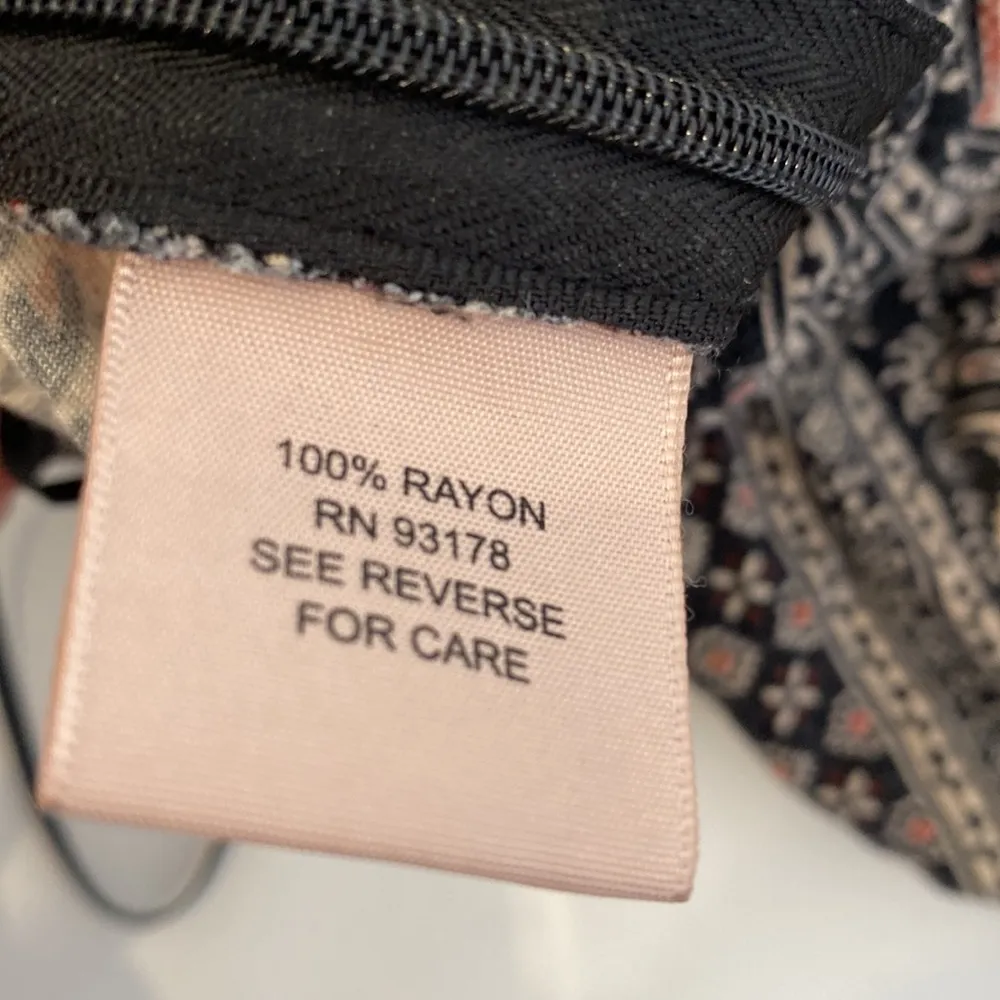 Philosophy Wide Leg Boho All Over Print Flowy Pants Sz 4 Rayon Women’s Black - Image 10