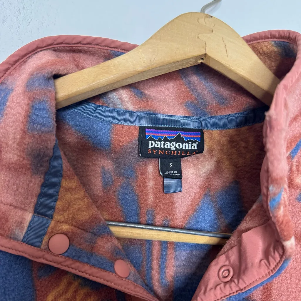 PATAGONIA CANYON BLOCK‎ BIG SISU BROWN Lightweight Synchilla® Snap-T® Pullover - Image 5