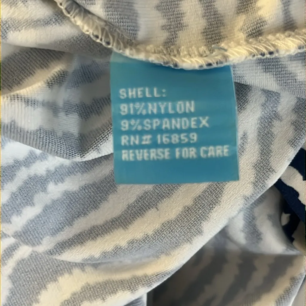 J. Mclaughlin Blue/White Striped Long Sleeve Catalina Cloth Shirt Dress Size M - Image 9