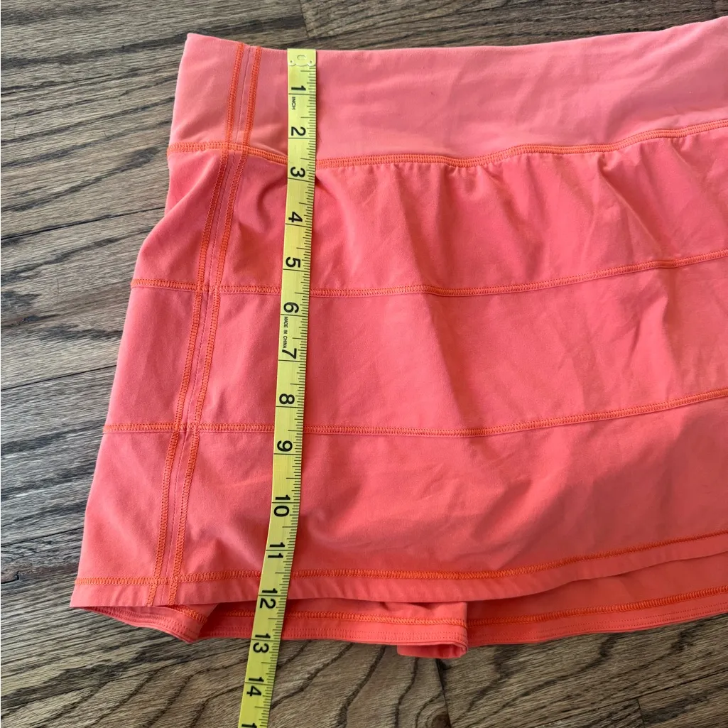 Lululemon Pace Rival Mid-rise athletic mini skirt orange women’s 10 Large - Image 2