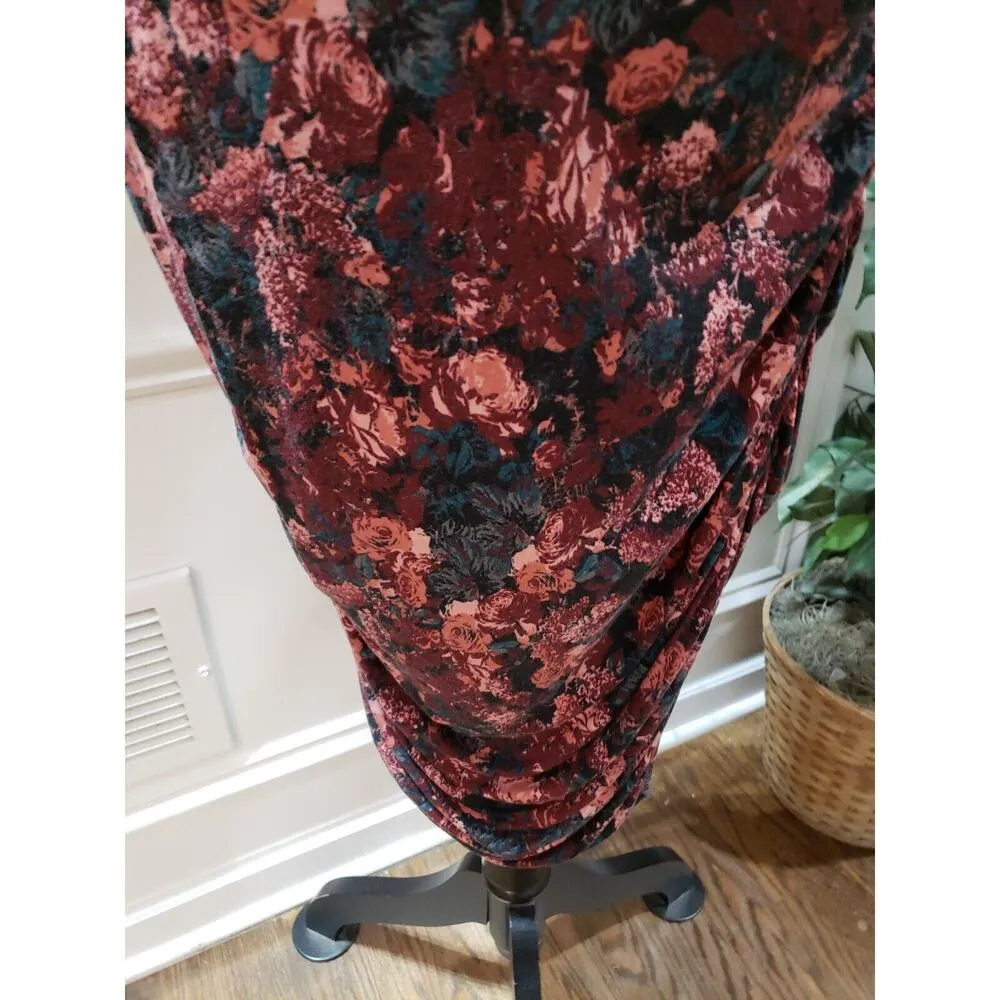 Motherhood Womens Multicolor Floral Scoop Neck Short Sleeve Knee Length Dress XL - Image 4