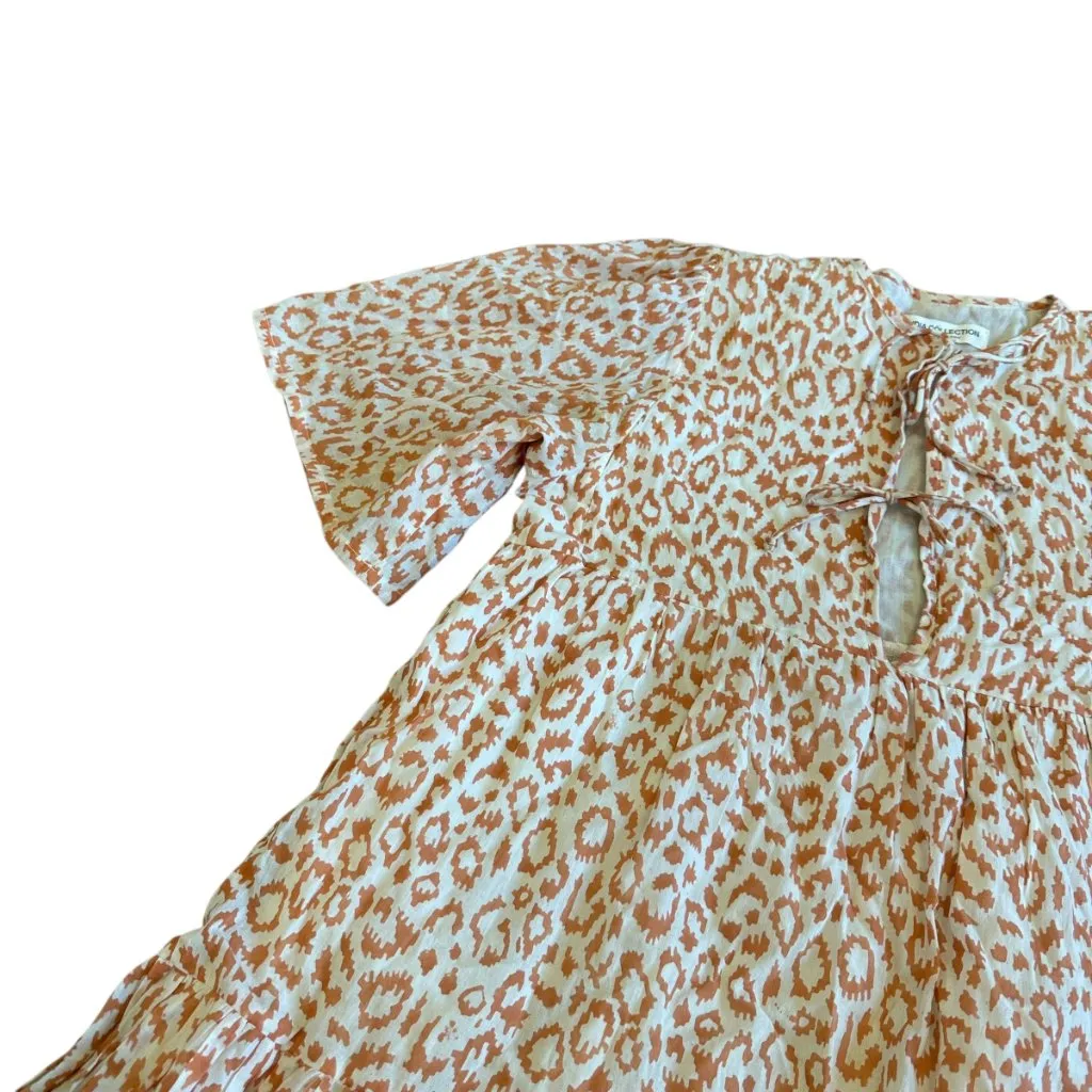Emerson Fry Isla Dress Sunbaked Leopard Print India Collection Size Small XS Brown - Image 5