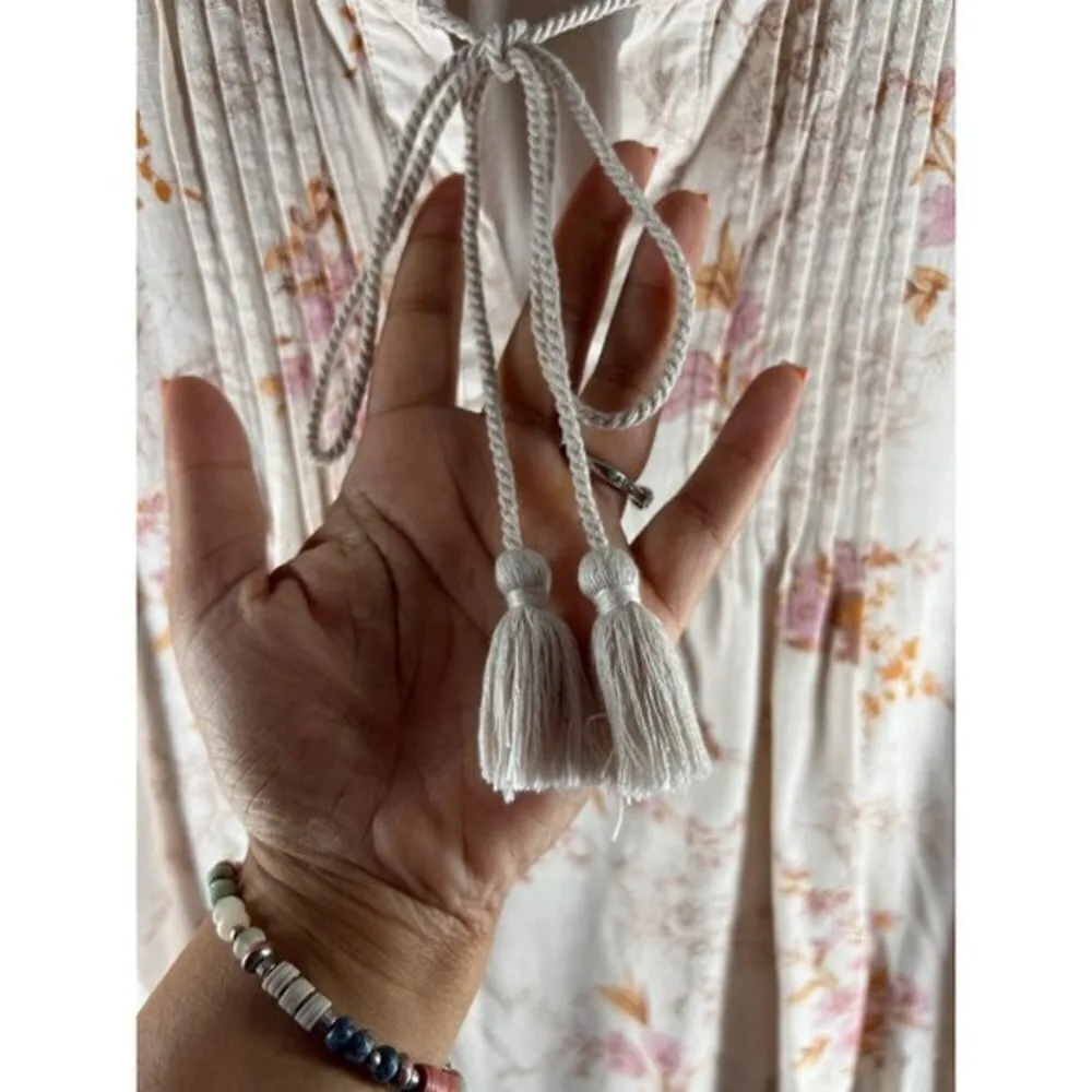 Knox Rose Womens Tops Size‎ XS Floral Print Tassels High Low Cottage Feminine - Image 4