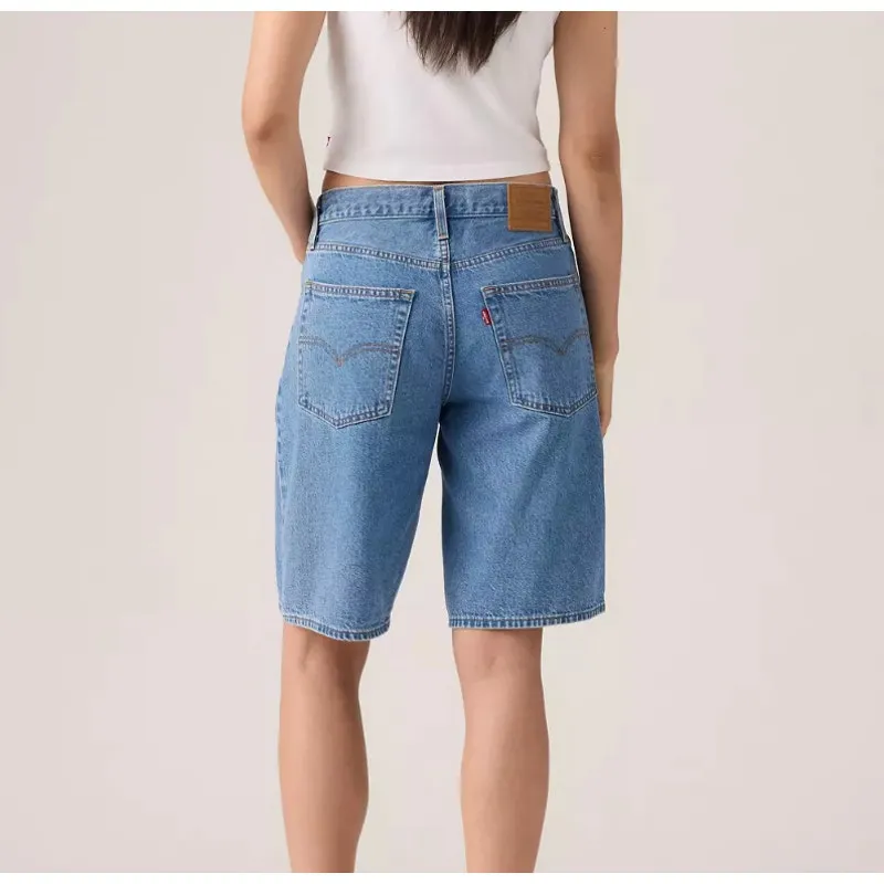 LEVI'S Baggy Dad Jorts in Foolish Love Dark Wash Size 27 - Image 2