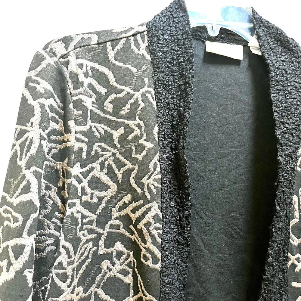 Chicos Patchwork Jacquard Duster Long Cardigan Coatigan size 3 - Image 5