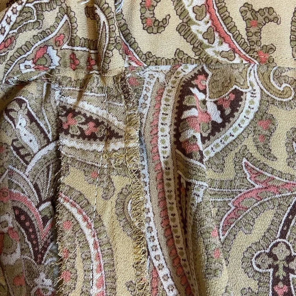 Vintage Pendleton Paisley A Line Maxi Skirt Tan Brown and Orange Classic Boho - Image 6