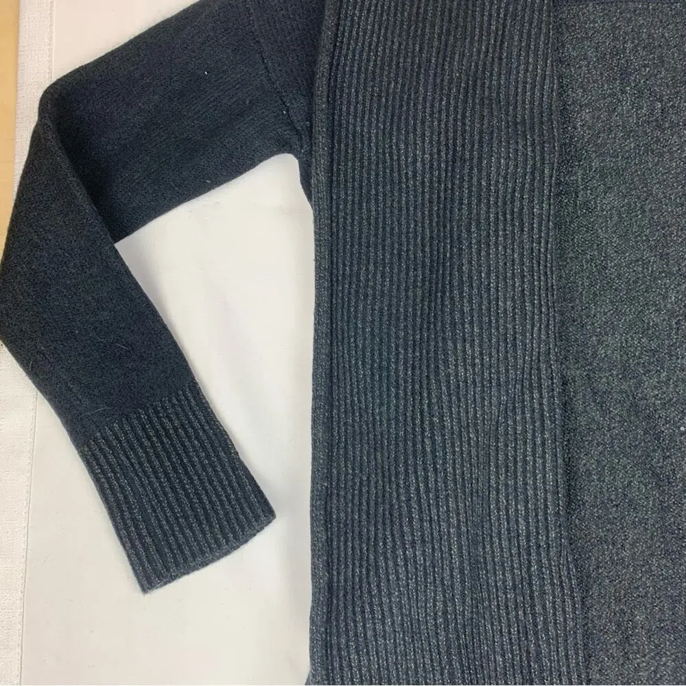 allbirds women's small the cardi long wool open Black Open Front Cardigan sweate - Image 5