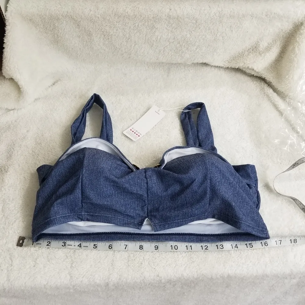 Feel in Girl Cute Short Set Blue Size L - Image 4