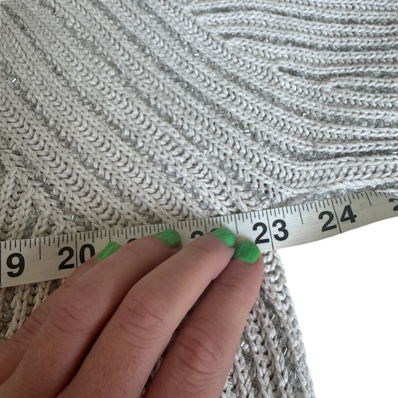 All Saints Lovisa Jumper Sweater Hand Embellished Beaded Oyster Stone Grey - Image 10