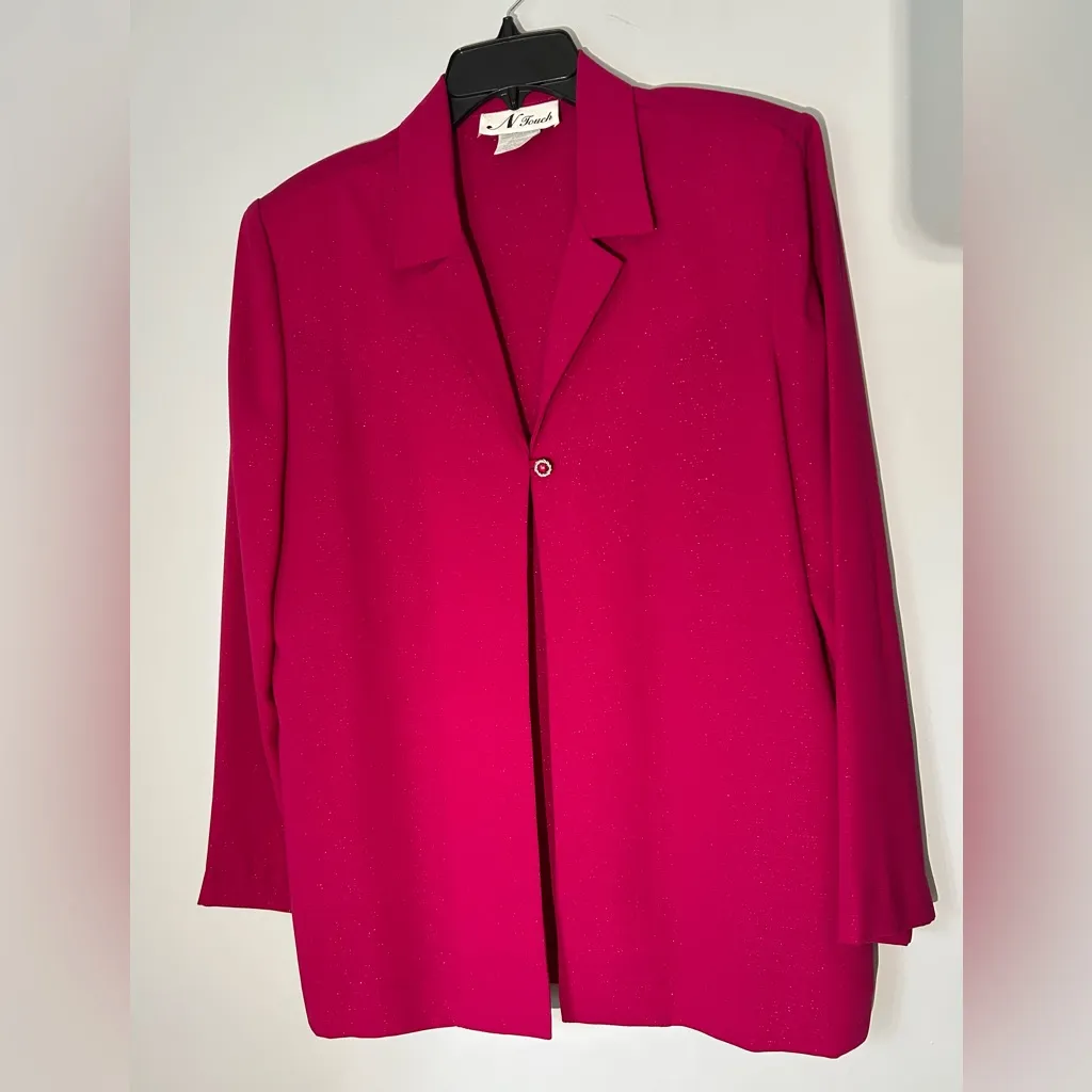 Chic Fuchsia Women's Skirt Set with Light Glitter Size 12/14(read)Made‎ In USA Pink - Image 3