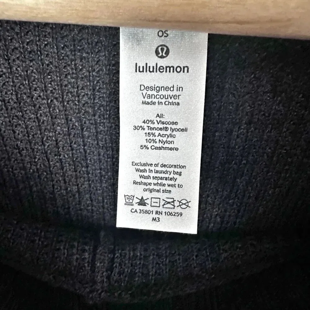 LULULEMON ATHLETICA | Forward Flow Poncho Black Dark Charcoal | One Size - Image 8