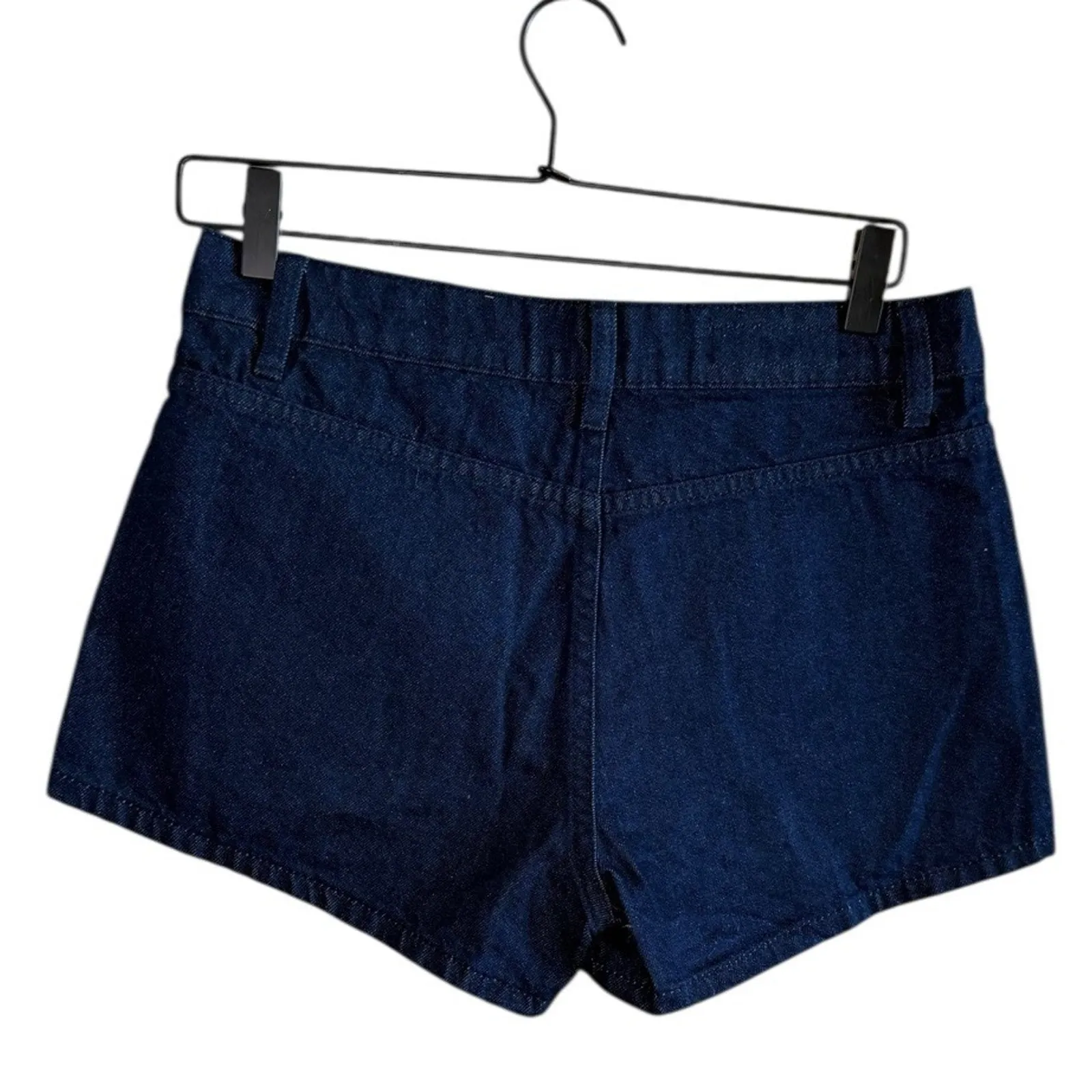 Zara Women’s Sz 6 Jean Shorts Dark Wash Cotton New NWT Large Pockets - Image 7