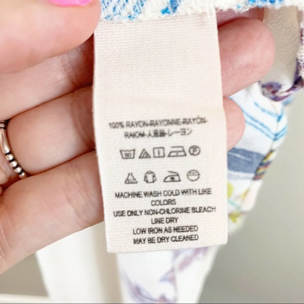 Free People Revolve Clear Skies Floral Tunic Cream Dress - Image 5