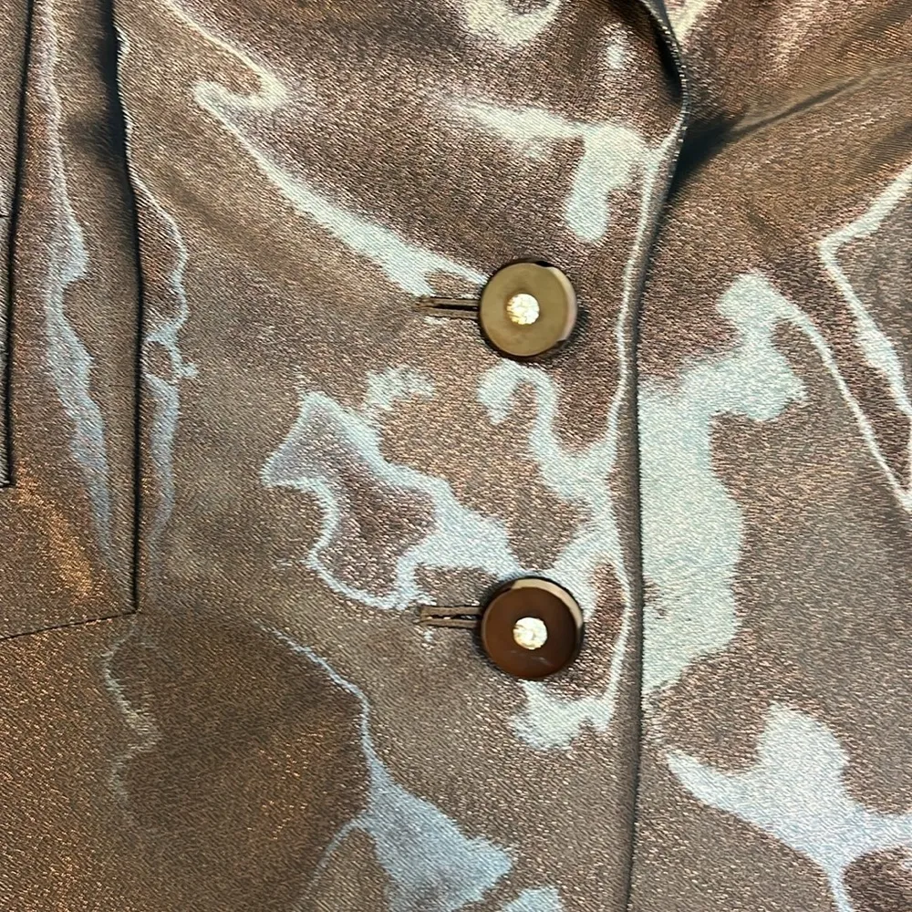 Escada Liquid Bronze Brown Structured Blazer Jacket Size 34 / 4 - Image 6