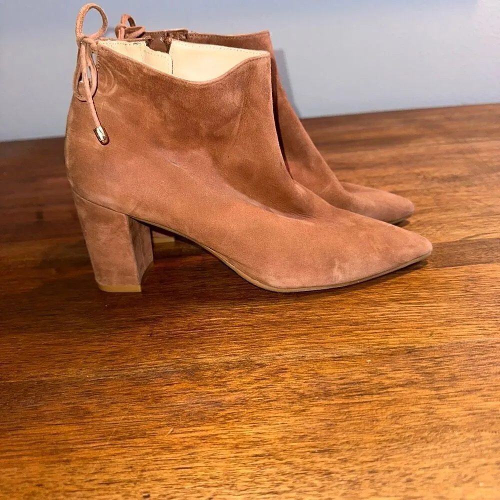 Stuart Weitzman Gradiner Block Heel Pointed Toe Suede Boots - Image 3