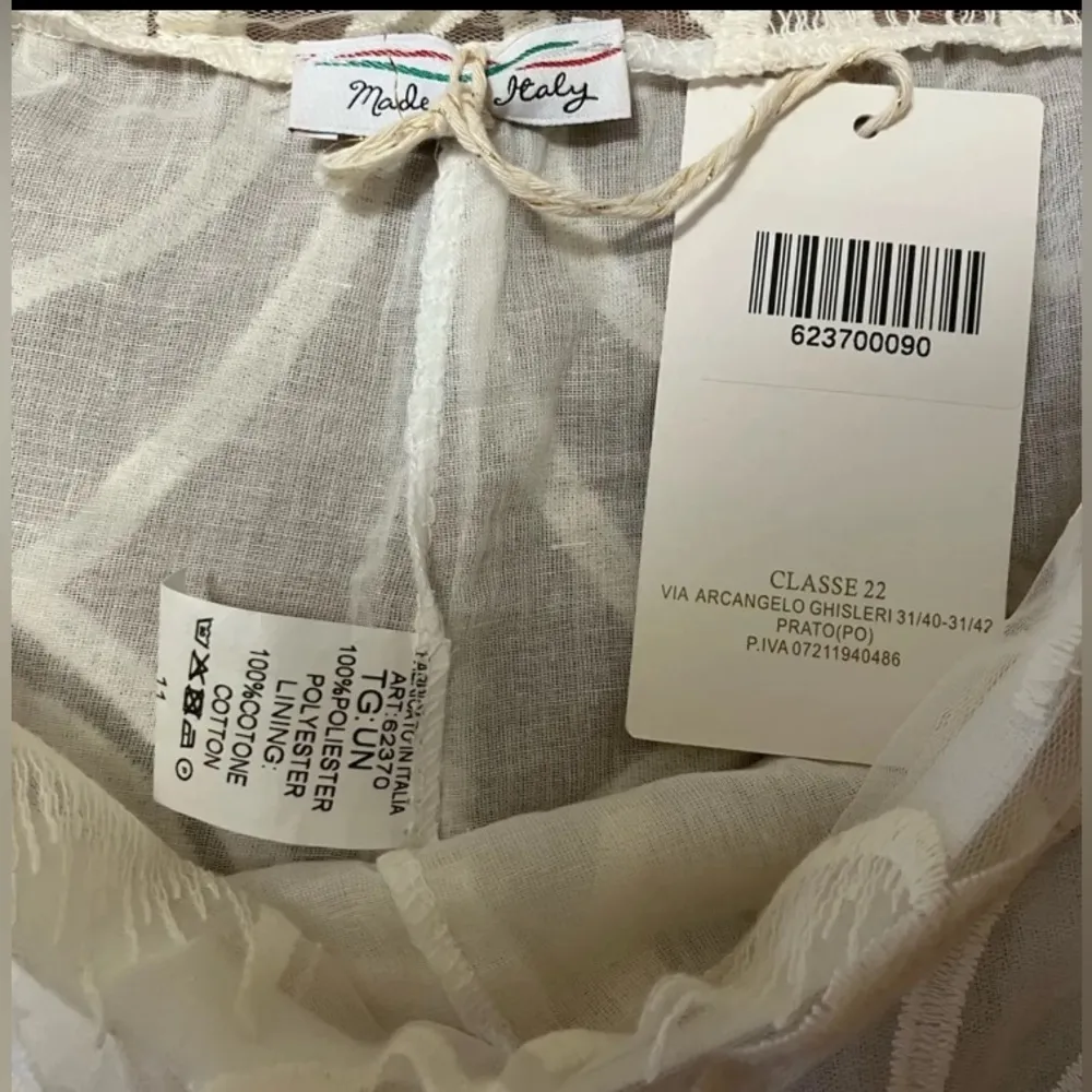 Italian High Waisted Lace Shorts OS White Size one size - Image 3