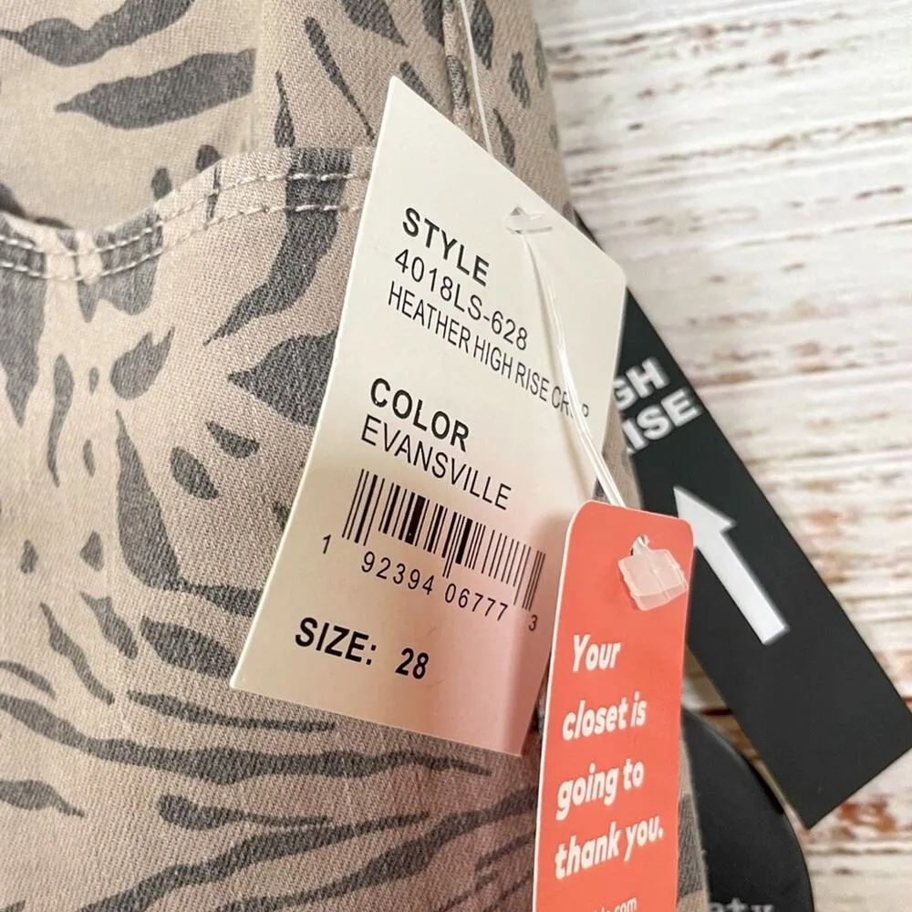 NEW with Tags, Articles of Society Heather Tiger Print Jean, Size 28, MSRP $78 - Image 5