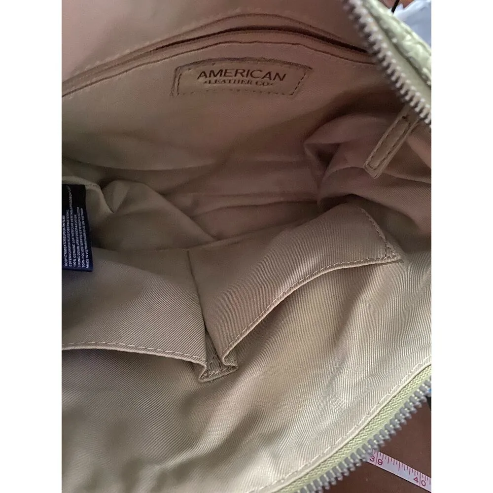 American Leather Co. Crossbody Boho Indie Bag Adjustable strap mint green - Image 8