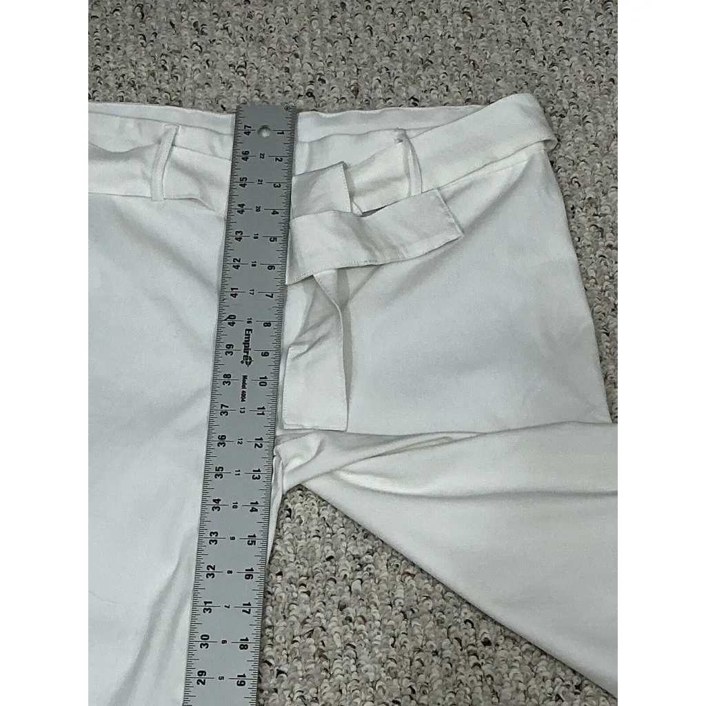 Womans Jules & Leopold White Pullon Stretch Long Pants Straight Belt XL Pants - Image 6