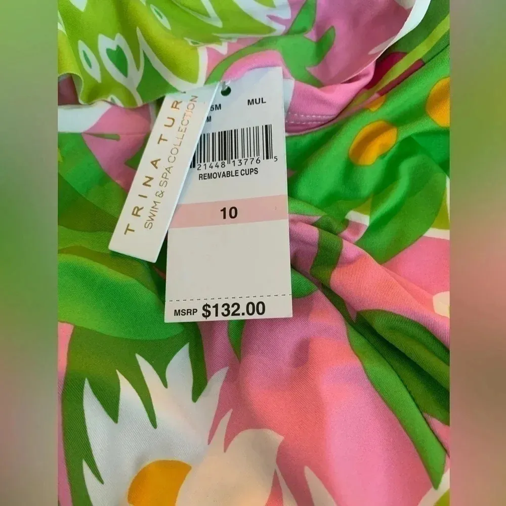 Trina Turk LA PALMA OFF THE SHOULDER 1 PC Size 10 Brand New - Image 3