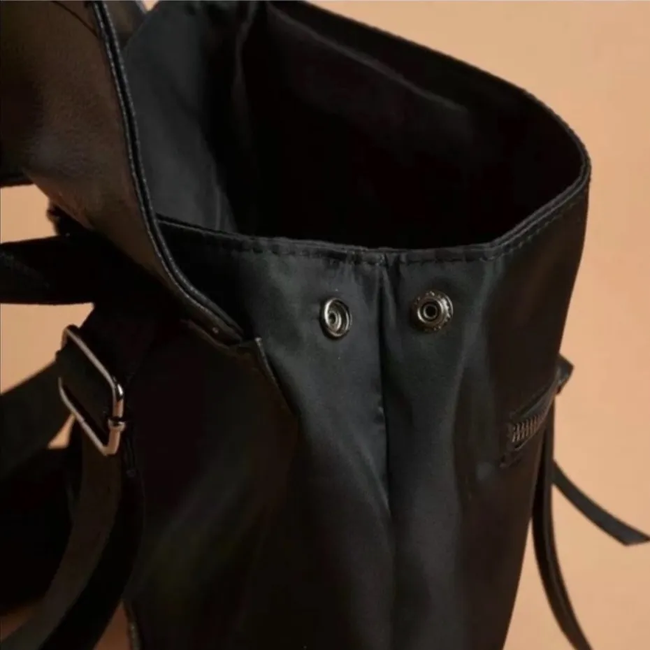 Botkier New York Black Nylon/Faux Leather Backpack - Image 8