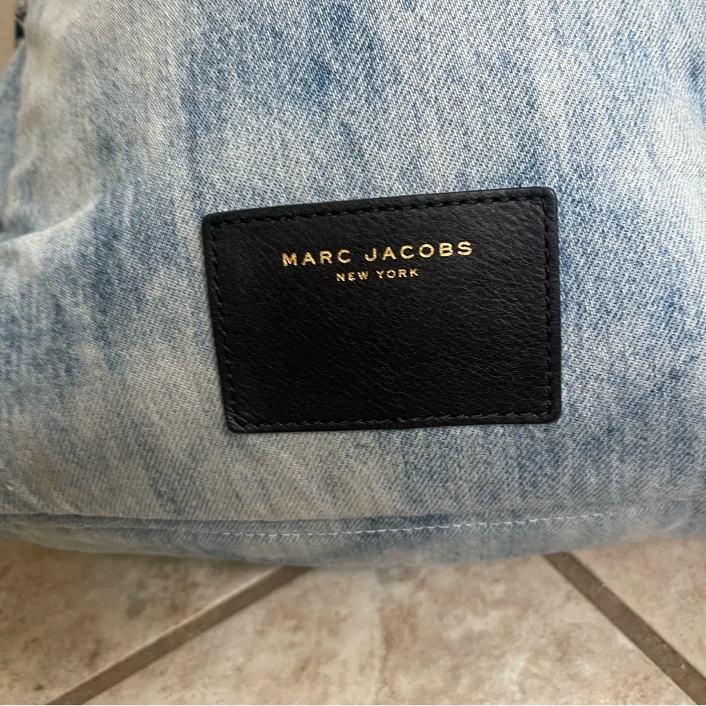 RARE‎ Denim biker patchwork and patches Paradise backpack from Marc Jacobs. - Image 5