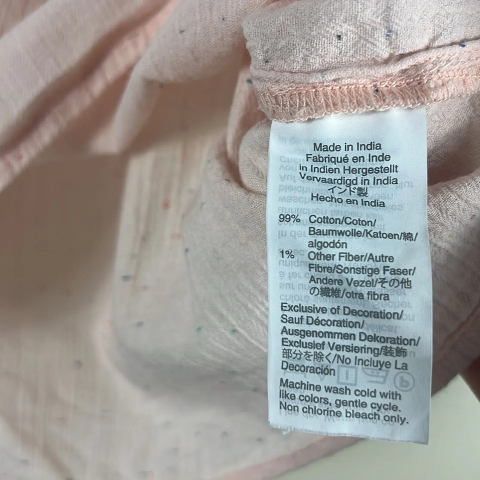 Madewell Smocked Peasant Top Womens M Blush Pink Embroidered Cottagecore Prairie - Image 7