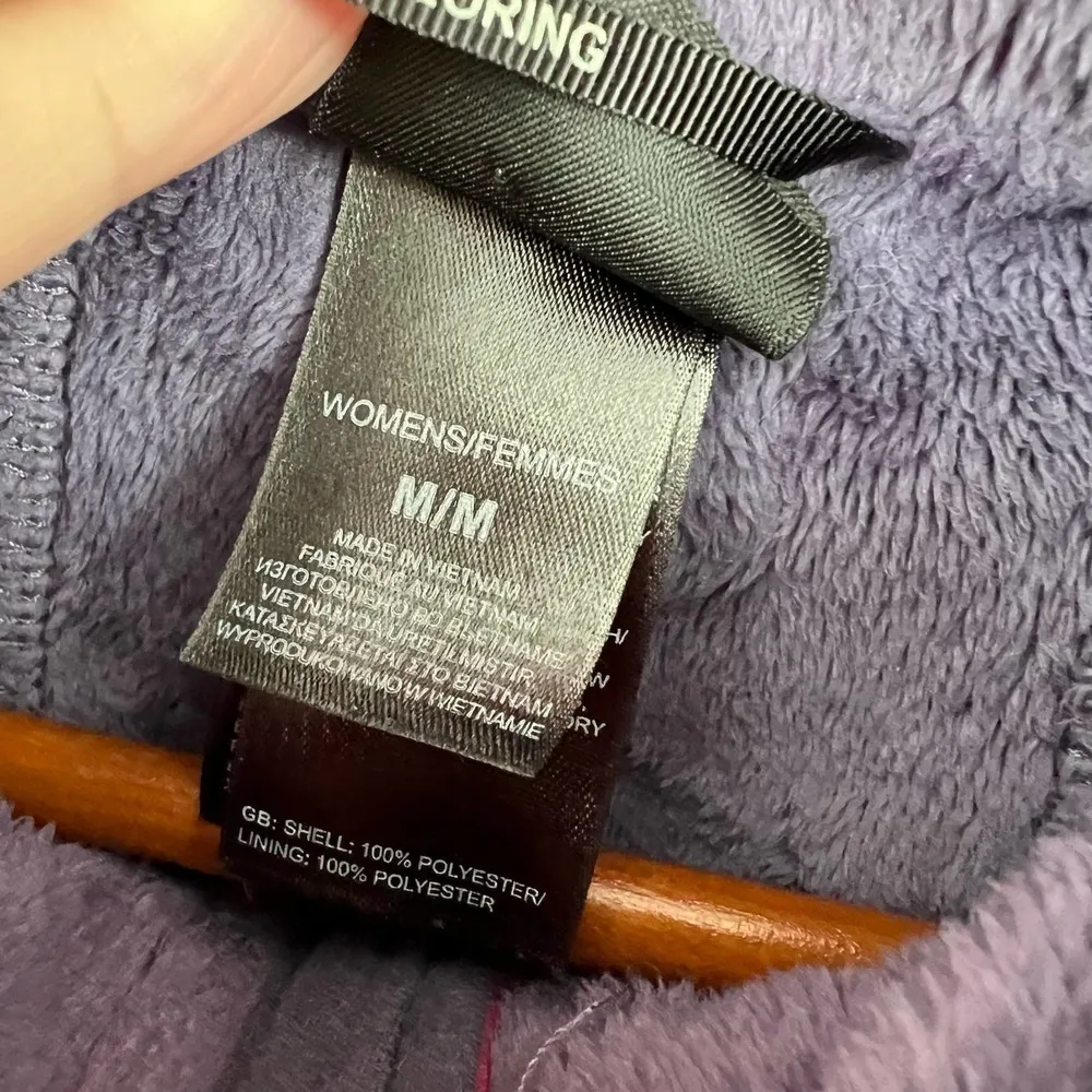 The North Face hot pink fleece lined full zip winter jacket pockets size medium - Image 7