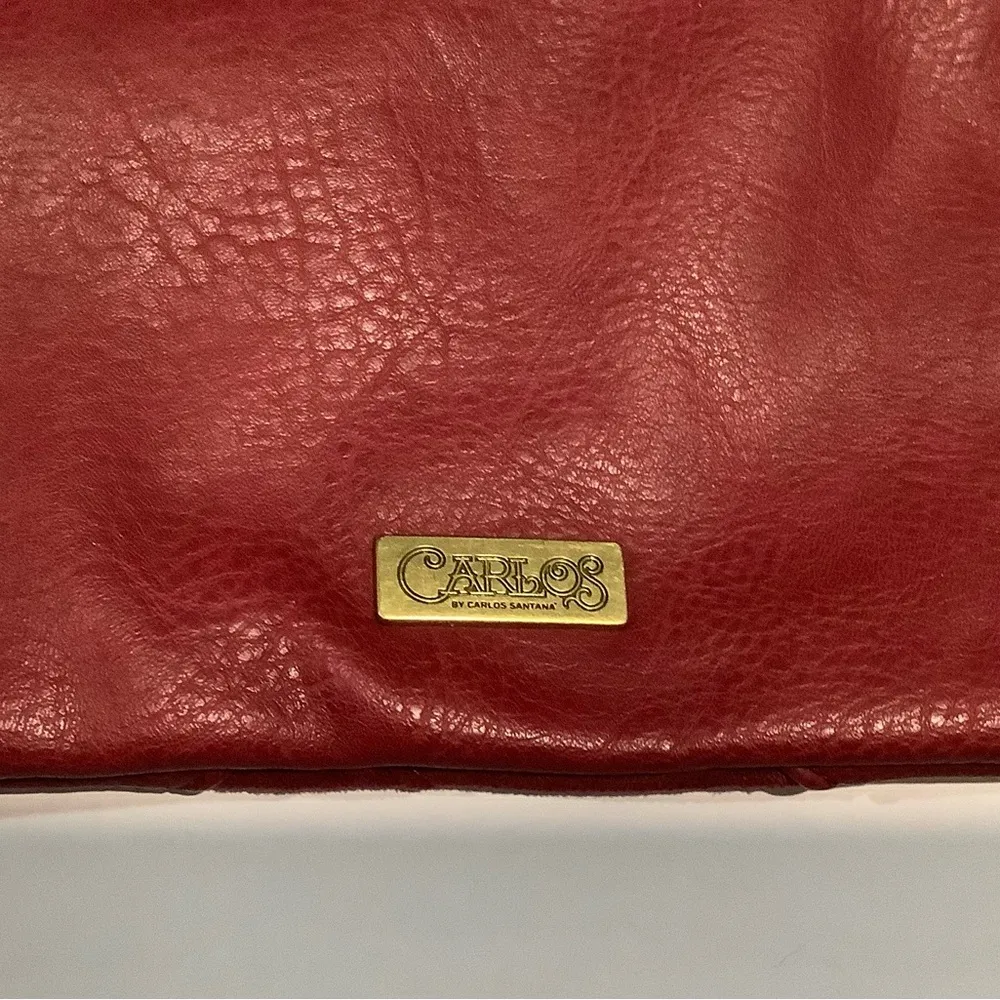 Carlos Santana burgundy clutch - Image 3