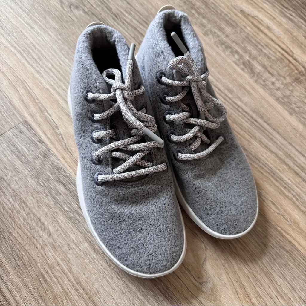 Allbirds Grey Wool High Top Lace Up Sneakers Womens 8 Casual Shoes Classic - Image 6